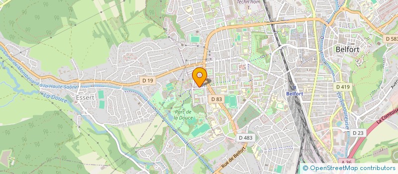 localisation de l'entreprise SUTTER ET GILLET à BELFORT