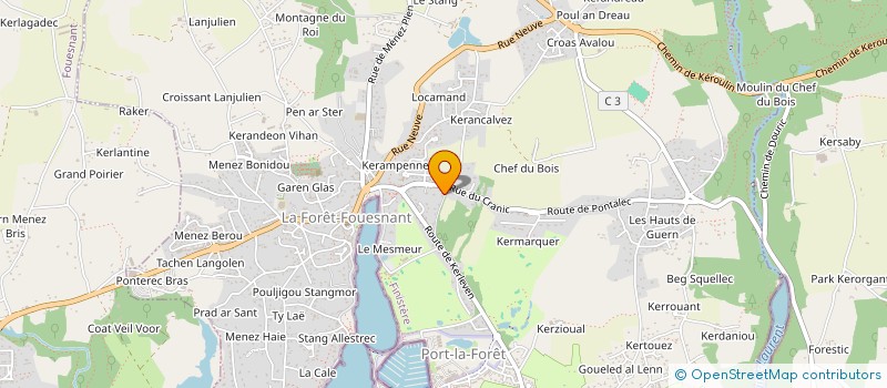 localisation de l'entreprise SUZANNE  LA FORET-FOUESNANT