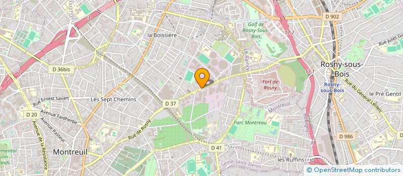 localisation de l'entreprise SV AUTO à MONTREUIL