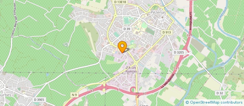 localisation de l'entreprise SV AUTOMOBILES à PEZENAS