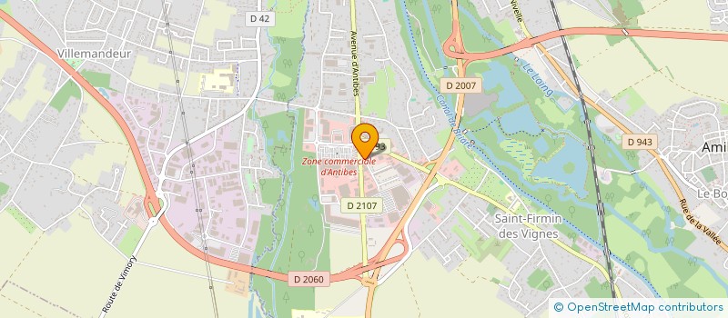 localisation de l'entreprise SV OPTIQUE à AMILLY