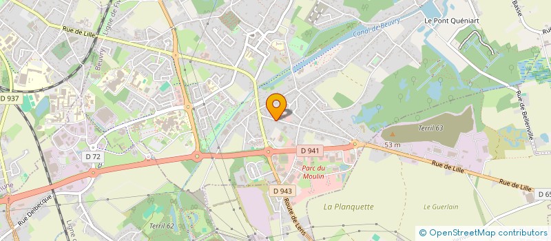 localisation de l'entreprise SV PENTAGONE  BEUVRY