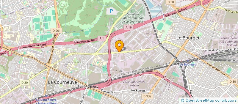 localisation de l'entreprise SV PNEUS à LA COURNEUVE