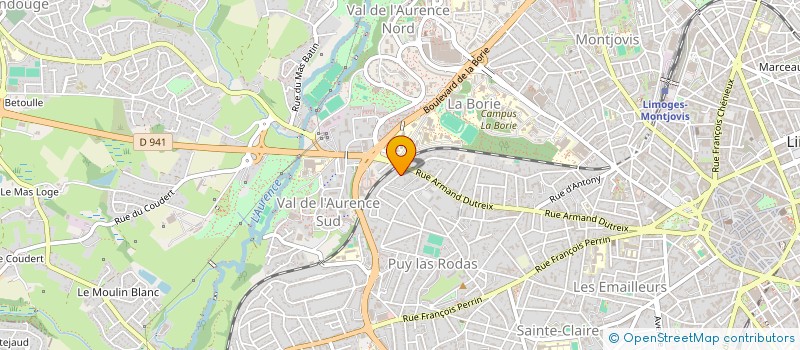localisation de l'entreprise SV THIBAUD à LIMOGES