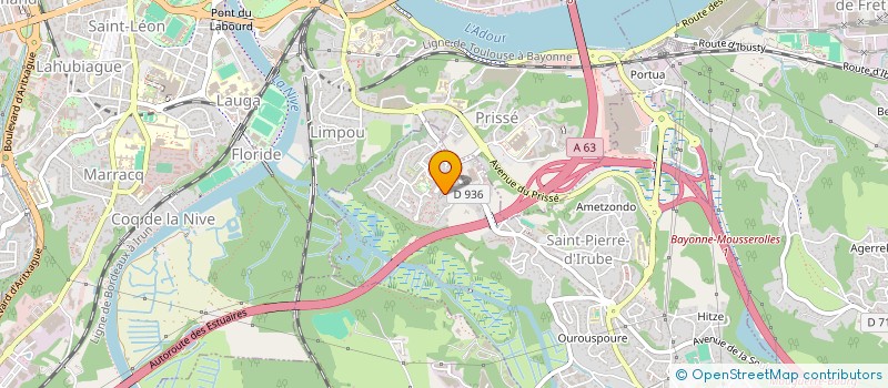 localisation de l'entreprise SVB 68  SAINT-PIERRE-D'IRUBE