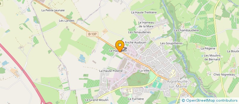 localisation de l'entreprise SVB MENUISERIES à AIGREFEUILLE-SUR-MAINE