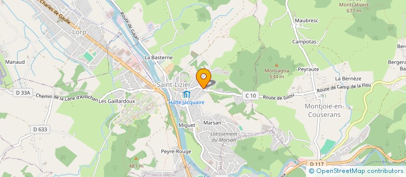localisation de l'entreprise SVCR IMMOBILIER à SAINT-LIZIER