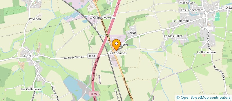 localisation de l'entreprise SVFC  TOSSIAT