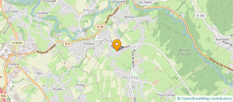 localisation de l'entreprise SVG  MARCELLAZ