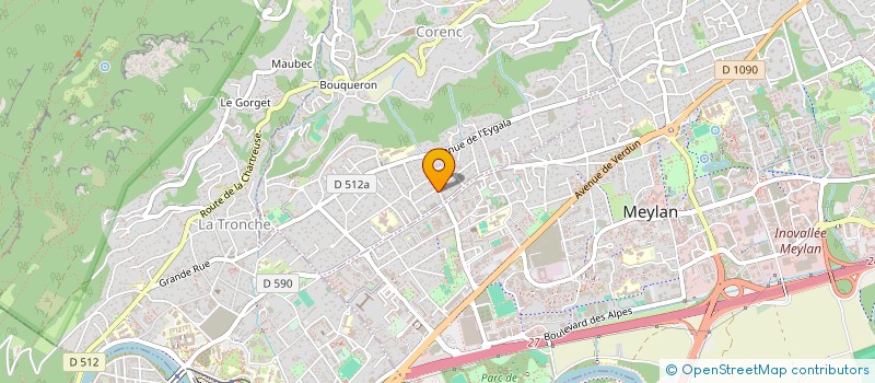 localisation de l'entreprise SVP 38  CORENC