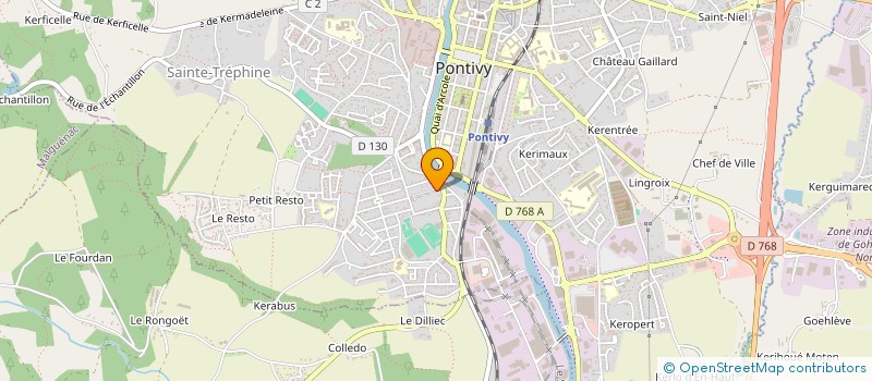 localisation de l'entreprise SVRY PEINTURE  PONTIVY