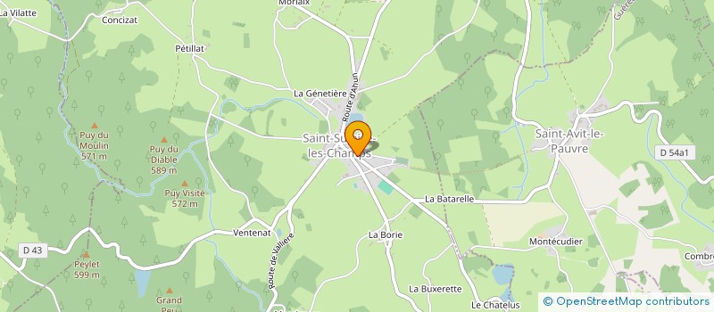 localisation de l'entreprise SVS 23 à AUBUSSON