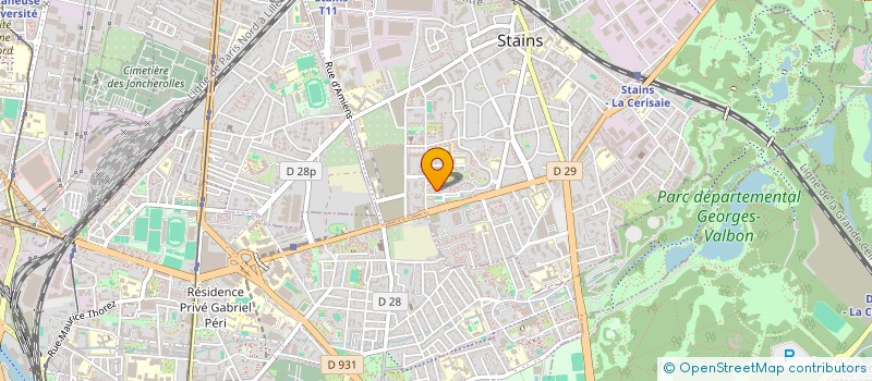 localisation de l'entreprise SVS RESEAU ET TELECOM à STAINS