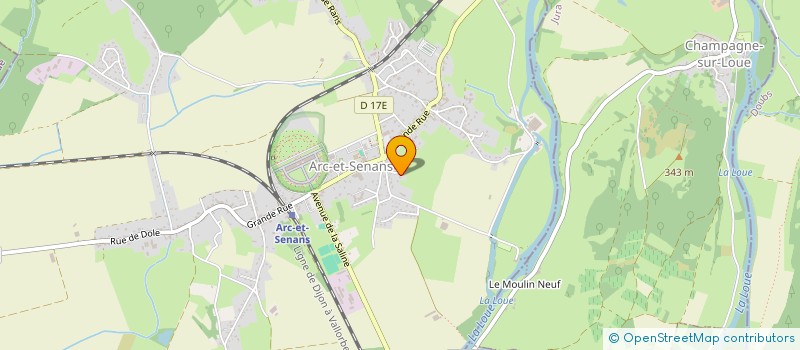 localisation de l'entreprise SVS SALINE  ARC-ET-SENANS