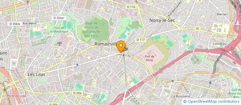 localisation de l'entreprise SVS VIOLETTE à ROMAINVILLE