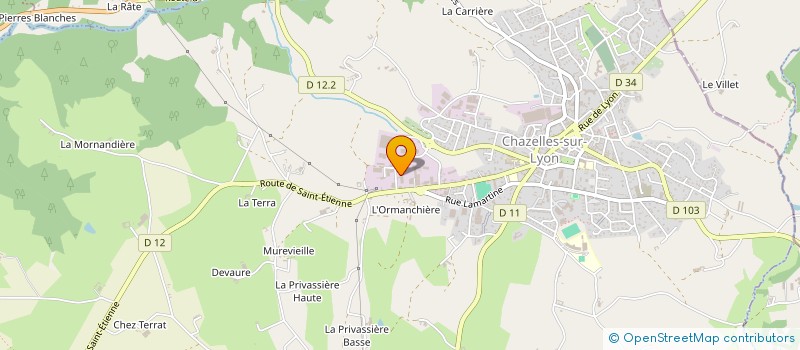localisation de l'entreprise SVT - STEPHANE VENET TECHNIQUES à CHAZELLES-SUR-LYON