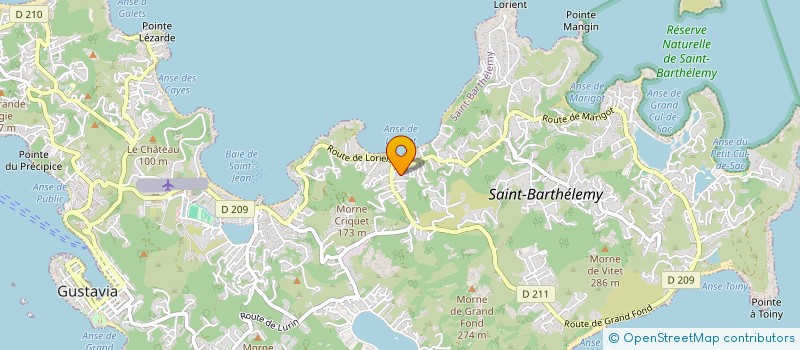 localisation de l'entreprise SWEDISH HOUSE. à SAINT BARTHELEMY