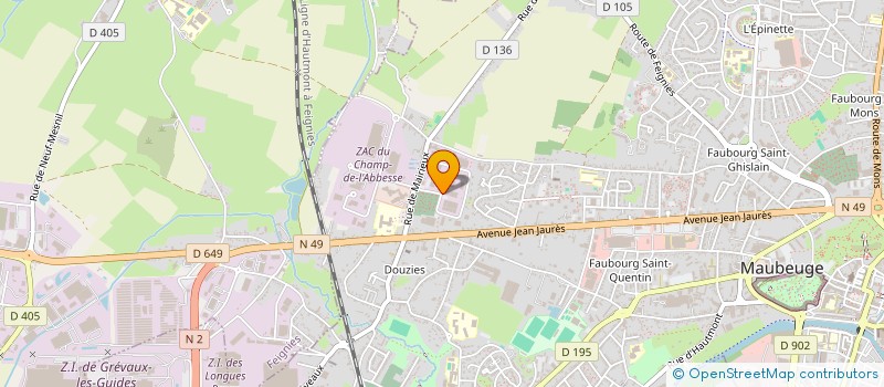 localisation de l'entreprise SWEEP PROPRETE SERVICES  MAUBEUGE