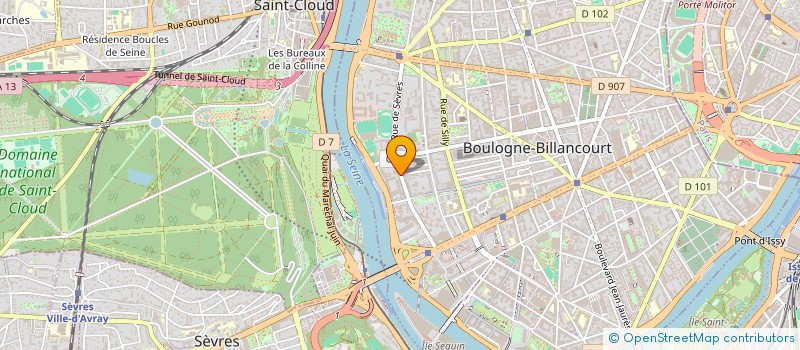 localisation de l'entreprise SWEET HOME à BOULOGNE-BILLANCOURT