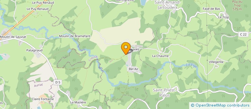 localisation de l'entreprise SWITCH-VIGE PV à SAINT-AMAND-JARTOUDEIX