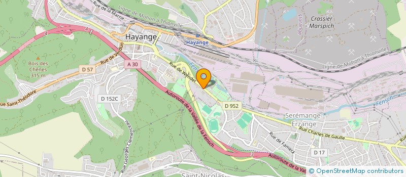 localisation de l'entreprise SX  HAYANGE