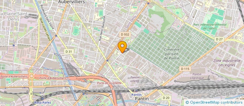 localisation de l'entreprise SY TRANS  PANTIN