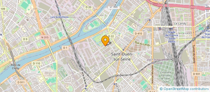 localisation de l'entreprise SYA INSTITUT à SAINT-OUEN-SUR-SEINE