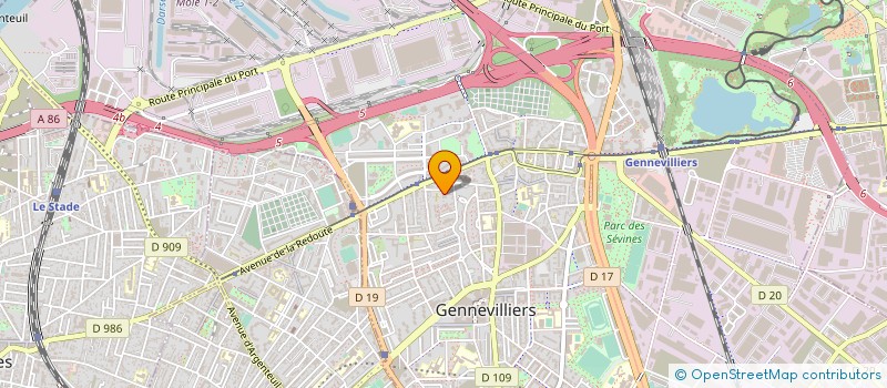 localisation de l'entreprise SYBAT à GENNEVILLIERS