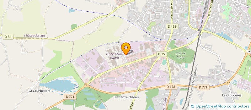 localisation de l'entreprise SYBE à CHATEAUBRIANT