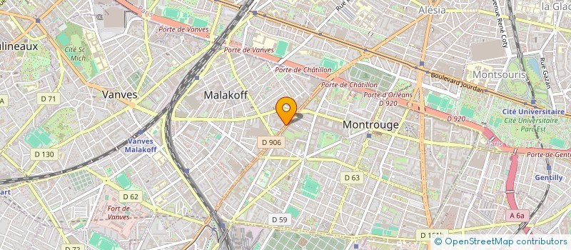 localisation de l'entreprise SYBEX à MALAKOFF