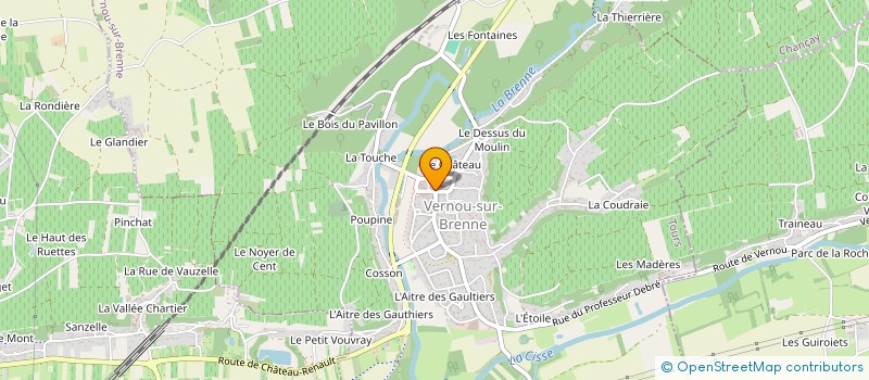 localisation de l'entreprise SYBILLE à VERNOU-SUR-BRENNE