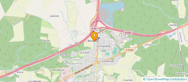 localisation de l'entreprise SYDO à SAINT-GEOURS-DE-MAREMNE