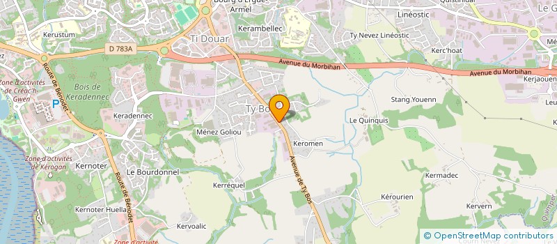 localisation de l'entreprise SYGESPRO INFORMATIQUE à QUIMPER