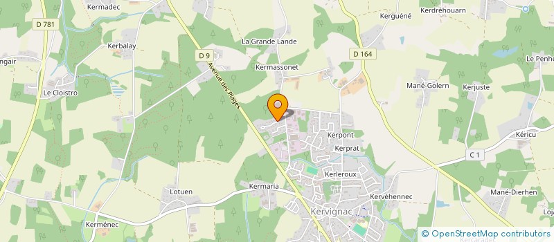 localisation de l'entreprise SYLAUR BZH  KERVIGNAC