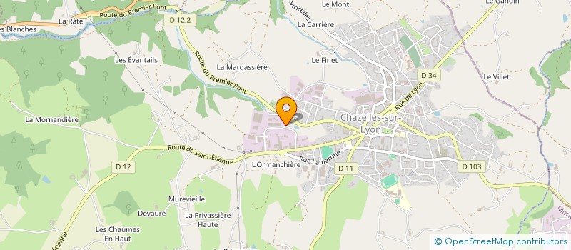 localisation de l'entreprise SYLMAX  CHAZELLES-SUR-LYON