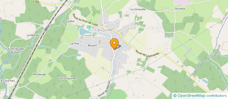 localisation de l'entreprise SYLORIA  LARUSCADE