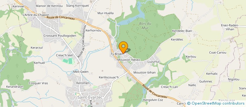 localisation de l'entreprise SYLVAIN CORBEL  SAINT-EVARZEC
