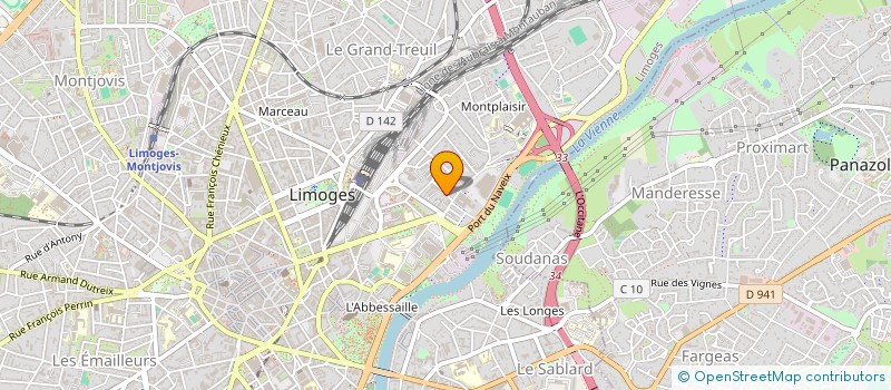 localisation de l'entreprise SYLVAIN F ET GANE B à LIMOGES