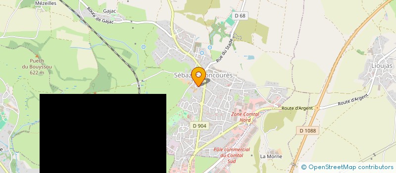 localisation de l'entreprise SYLVAIN ROYER SELARL  SEBAZAC-CONCOURES