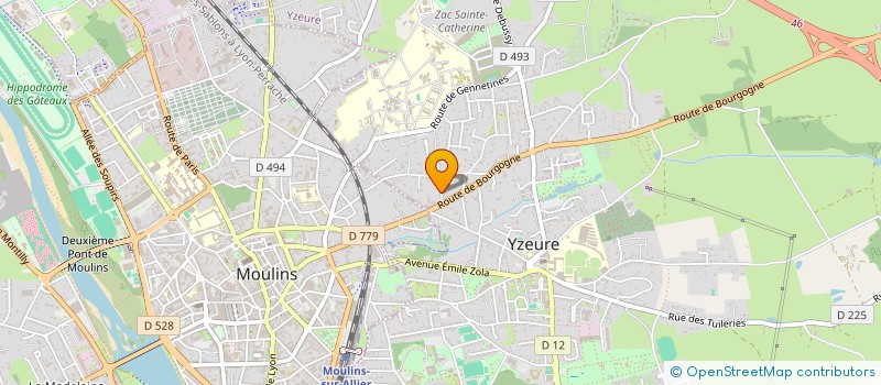 localisation de l'entreprise SYLVANE  YZEURE