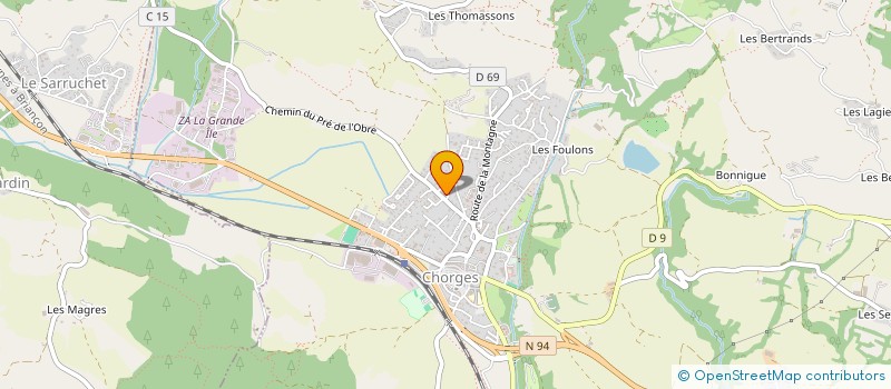 localisation de l'entreprise SYLVETTE à CHORGES