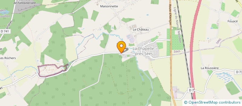 localisation de l'entreprise SYLVICULTURE VAUGARNY à LA CHAPELLE-PRES-SEES