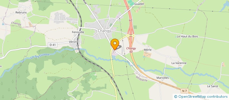 localisation de l'entreprise SYLVIDE à CHANGY