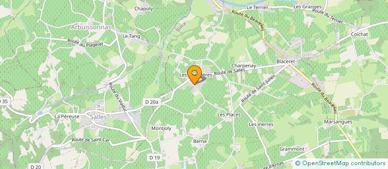 localisation de l'entreprise SYLVIE HUGO  SAINT-ETIENNE-LA-VARENNE