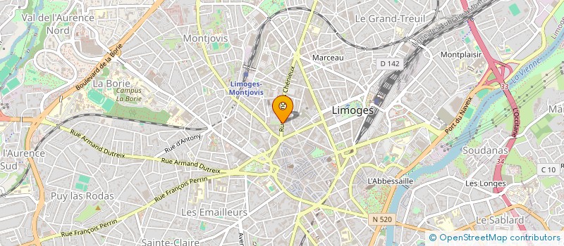 localisation de l'entreprise SYLVIE NETTOYAGE ET SERVICE à LIMOGES