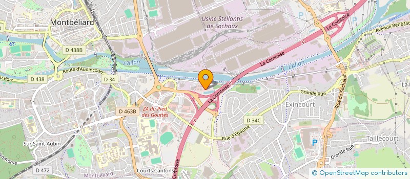 localisation de l'entreprise SYM SPORT DISTRIBUTION à MONTBELIARD