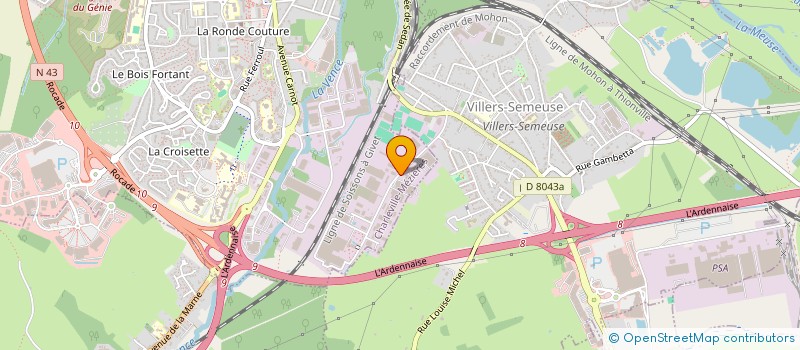 localisation de l'entreprise SYMBIANCE  VILLERS-SEMEUSE