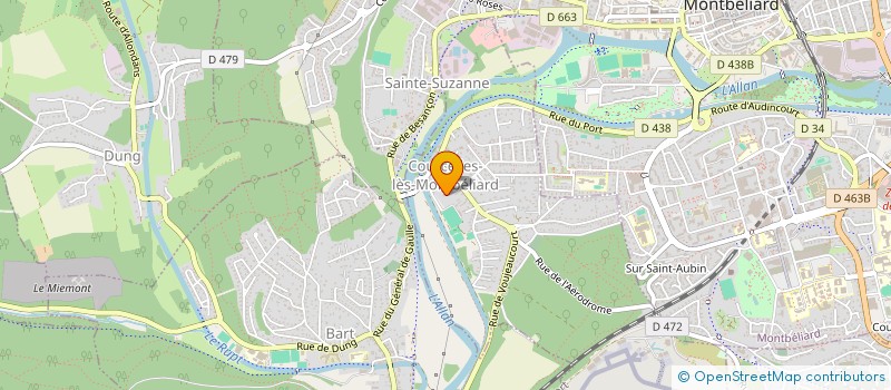 localisation de l'entreprise SYMBIOSE ENVIRONNEMENT  COURCELLES-LES-MONTBELIARD