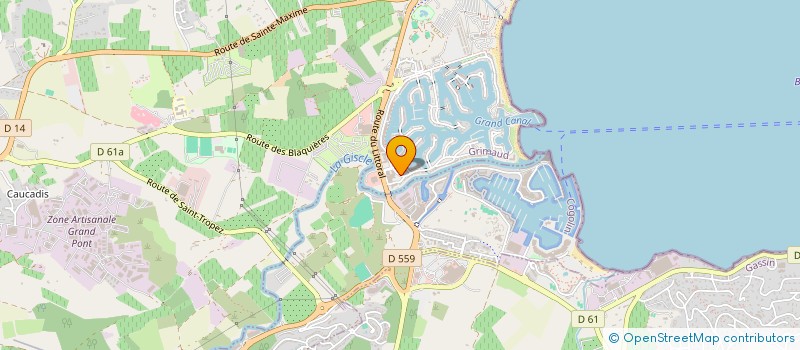 localisation de l'entreprise SYMERBAT à GRIMAUD