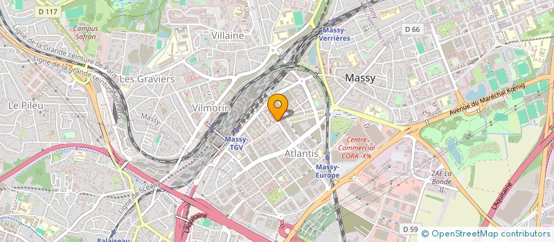 localisation de l'entreprise SYMETAL CFDT FRANCILIEN à MASSY
